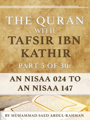 cover image of The Quran With Tafsir Ibn Kathir Part 5 of 30